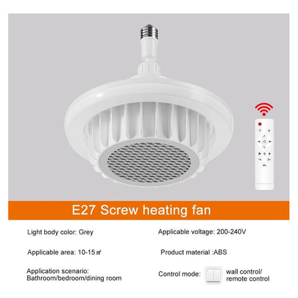 Lampara Con Caloventilador Pase E27 Lampara + Estufa V