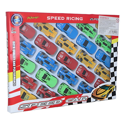 Set X 25 Autos En Caja - 6.5 Cm X