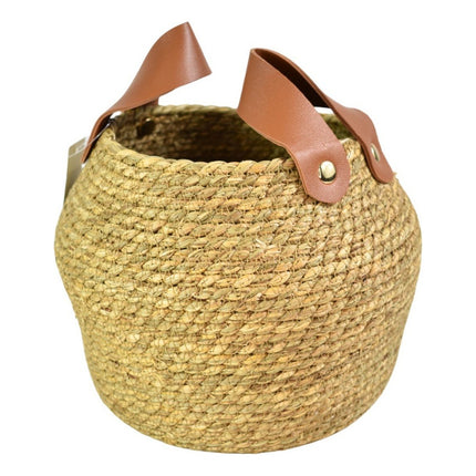Cesta Tejida De Ratán Con Asas 18x18cm. Chw02463 C