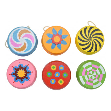 Juguete Yo-yo De Madera 4.5x3.5cm X12 Unidades