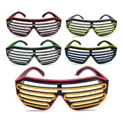 Lentes Con Luz De Neon P/fiesta Cotillón C/control A Pila Aa Varios