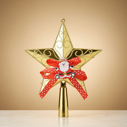 Puntero De Navidad Estrella Dorada 18cm Dorado