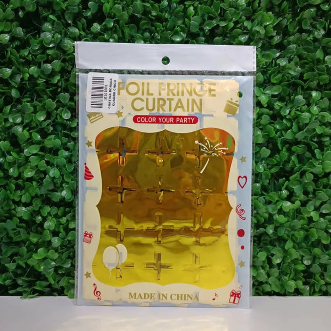 Cortina Panel Metalico Diseño Cuadrados Chicos Cumpleaños