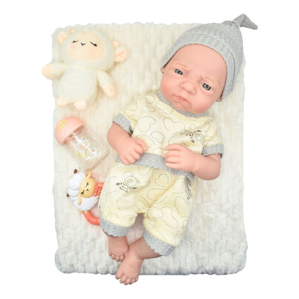 Bebe De Goma Realista Con Manta Y Accesorios 35cm Bebé Piel