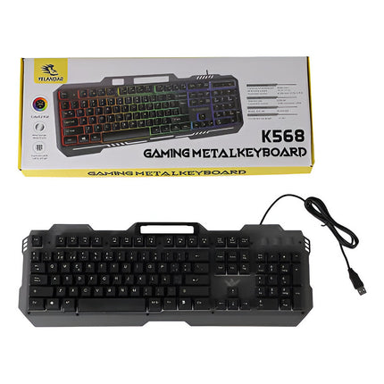 Teclado Gamer Símil Mecánico K-568 Negro 1