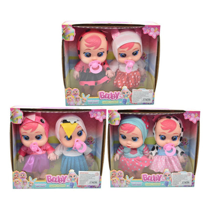 Muñecos Con Sonido Y Chupete X 2 Unidades - 24 Cm