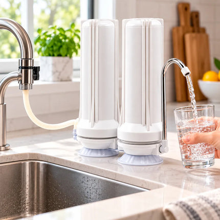 Filtro De Agua Goldtech Pure Filter De Mesa Doble Blanco