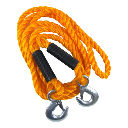 Cuerda Remolque Con Ganchos  4 Metros   Amarillo