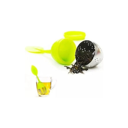 Infusor De Té En Silicona Y Acero Inox. Y Bandeja Antigoteo Varios