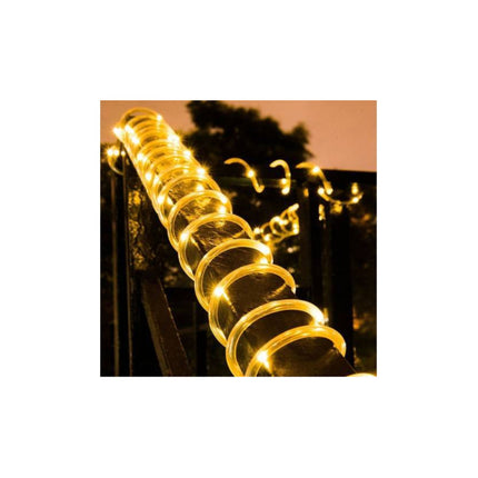 Manguera Con Luz De Navidad Carga Solar 5 M Cálida