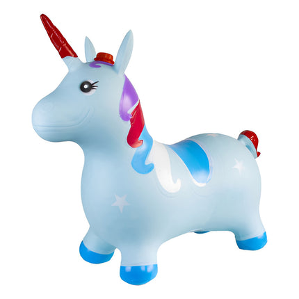 Burrito Unicornio Saltarin Inflable Azul