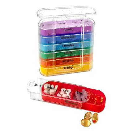 Pastillero Organizador Acrílico Semanal Contenedor Premium Varios