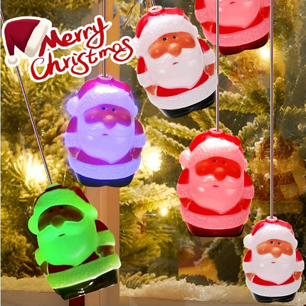 Colgante De Luces Led Decorativa Rgb Papá Noel Solar Z