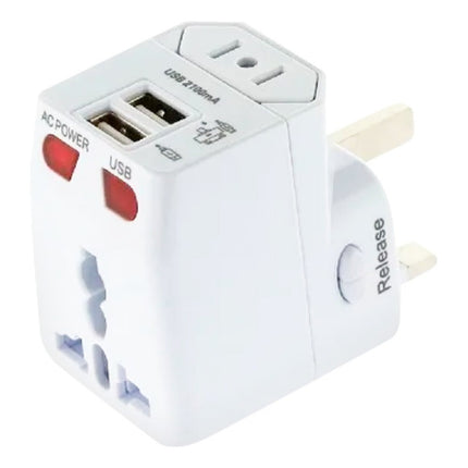 Adaptador Universal Treqa Para Viaje Con 2 Usb