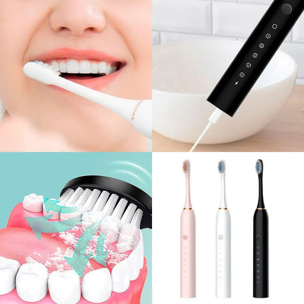 Cepillo De Dientes Eléctrico 4 Cabezales Incluye Usb 6veloc
