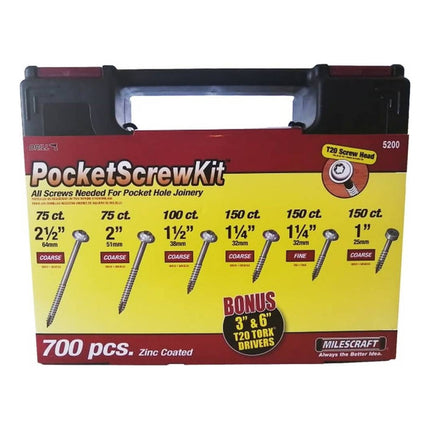 Kit Tornillos Torx 700 Unidades 6 Medidas + 2 Puntas