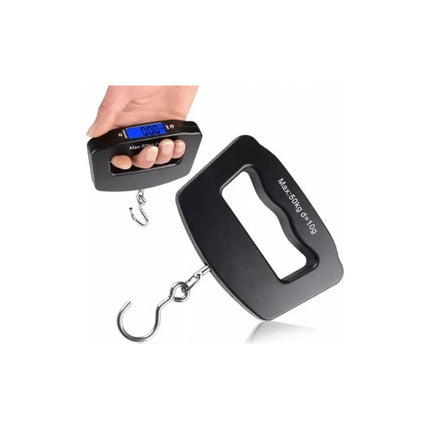 Balanza Digital Gancho Equipaje Viaje Valijas Pesca 50kg Negro
