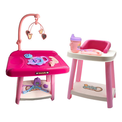 Set De Silla De Comer Y Cambiador Para Muñecas