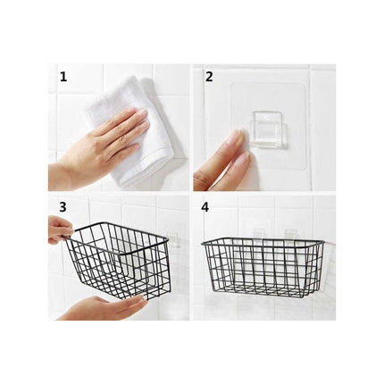 Canasto Organizador Adhesivo Metal Cocina Baño