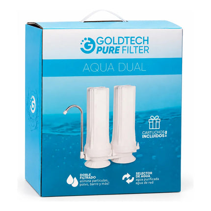 Filtro De Agua Goldtech Pure Filter De Mesa Doble Blanco