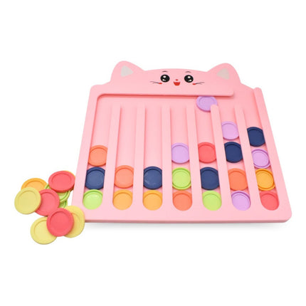 Juego Infantil Tablero Con Fichas 25x27cm. Rosado