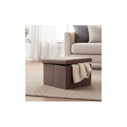 Banco Baul Puff Plegable  40x25x25cm. Chw03253/4/5 Marrón