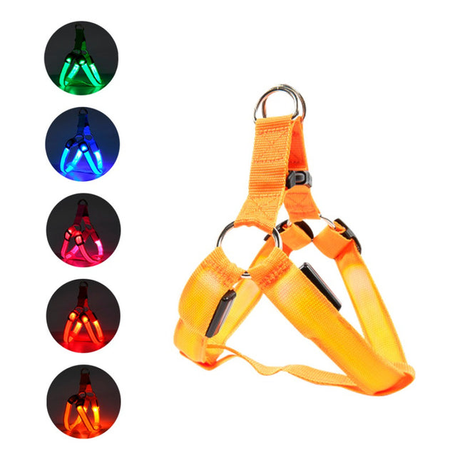 Pechera Para Mascotas Con Luz Led Medidas: 24 X 3 Cm