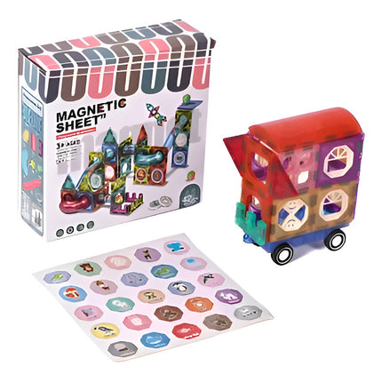 Juego De Construccion Con Imanes Para Niños 42 Piezas 42 Zow