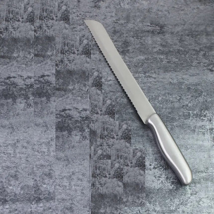 Cuchillo Serrucho De Metal  Para Pan  Plateado