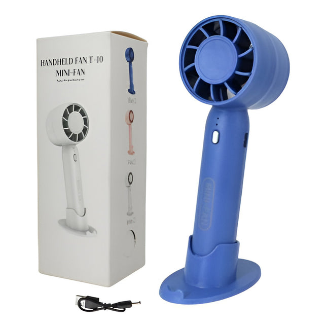 Mini Ventilador Inalámbrico Con Base 15x7.5cm. 2.54 Cm Azul