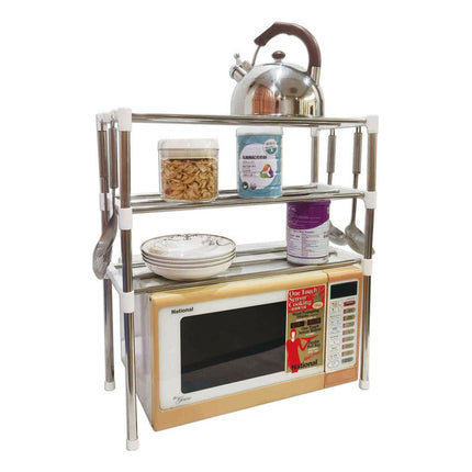 Mueble Organizador De Metal, Multiuso  3 Estantes Nuevo  Plateado