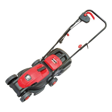 Cortadora De Césped Eléctrica Con Bolsa Recolectora De 1200w Rojo