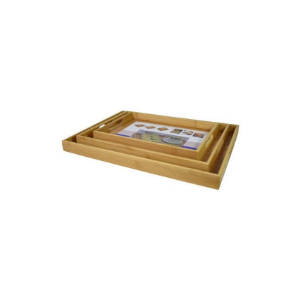 Bandejas De Madera X3 Unidades Chw02531 Madera