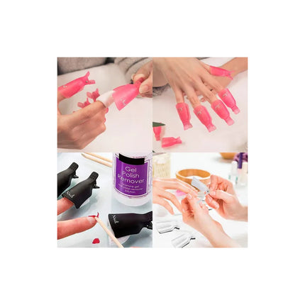Pinzas Clip Removedor Esmalte Acrílico O Gel X 10 Unidades