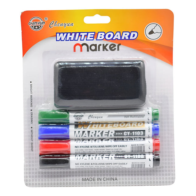 Marcadores Para Pizarra Blanca X4  Con Borrador Varios