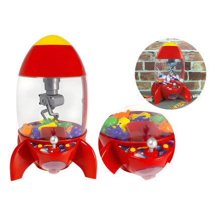 Maquina Con Garra Cohete Con Sonido Y Luces 32x23cm Rojo