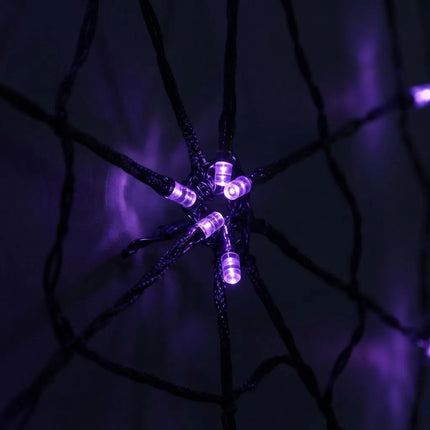 Telaraña Con Luz Para Decoración De Halloween Morado