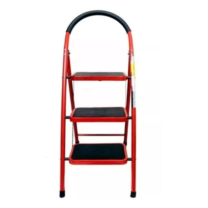 Escalera De Mano Plegable 3 Escalones Roja