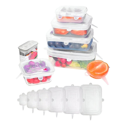 Tapas  De Silicona Cuadradas X6 Reutilizables