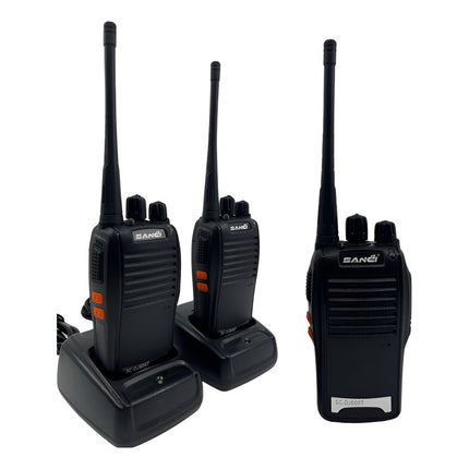 Handy Radio Walkie Talkie X2 Auricular Manos Libres 16 Negro