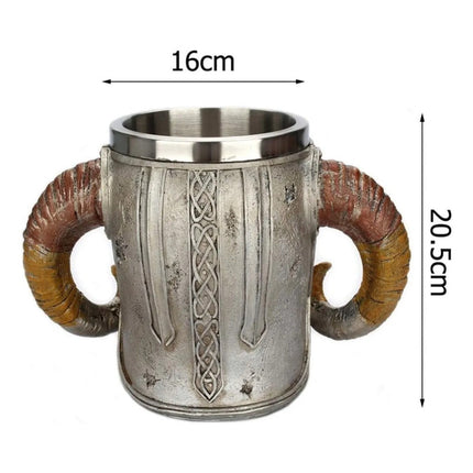 Jarra De Acero Inoxidable (diseño 3d En Resina) Marrón Claro