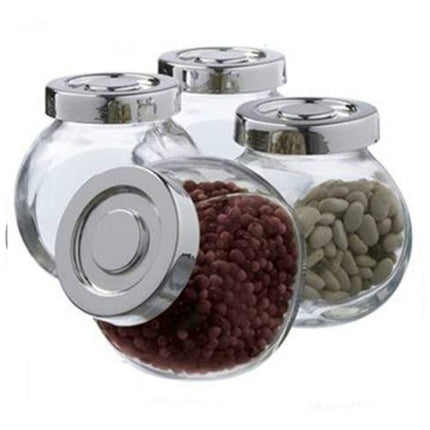 Frascos X4 Con Tapa  4 Unidades