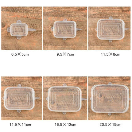Tapas  De Silicona Cuadradas X6 Reutilizables