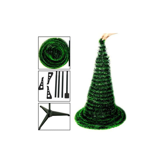 Arbol De Navidad Espiral Plegable 130cm Ccm00093 Verde