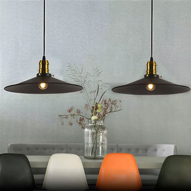 Lampara Colgar Vintage Metal Negra/dorada Lh2317 X