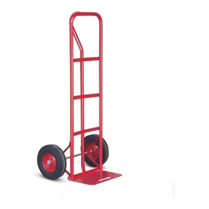 Carro Carrito De Carga 150kg Metálico Rojo Rueda Inflable  Rojo