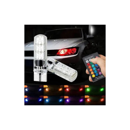 Kit Lamparas Led Auto T10 12v Control Multicolor T10 Rgb