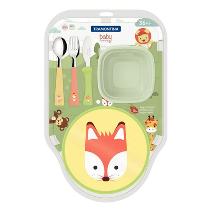Juego De Cubiertos Tramontina Baby Friends 5 Pcs V
