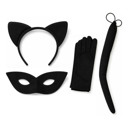 Set De Cotillón  Gatita Negro 4pcs. Cpt01188