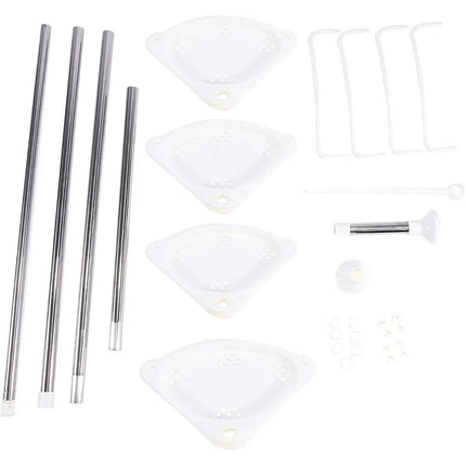 Esquinero  Para Baño Estante Múltiple Ajustable  Blanco